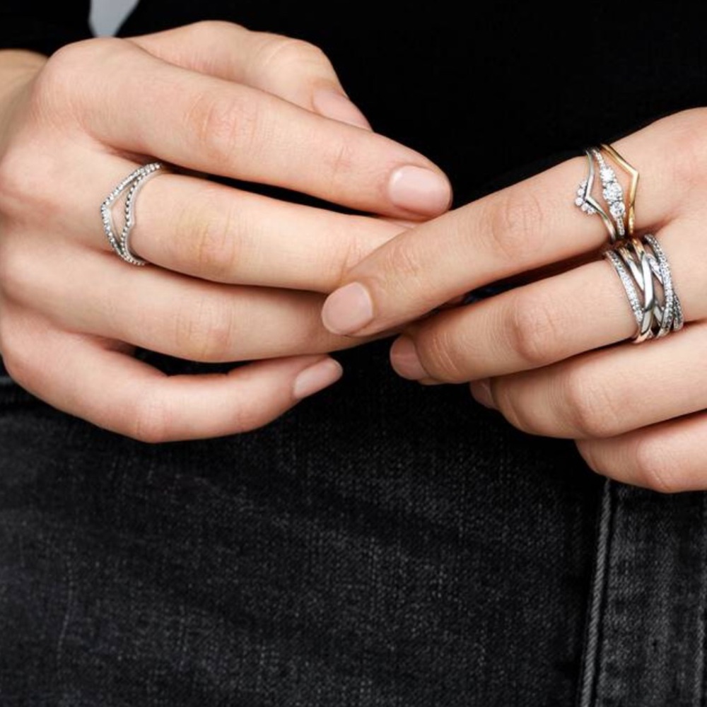 Pandora Silver Wishbone Rings - Picture 3 of 3